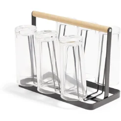 Verre 22cl transparent x6 avec support|Gifi