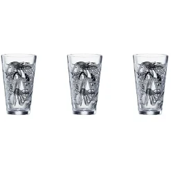 Verre conique bas motif feuillage 32,5 cl x3|Gifi Sale