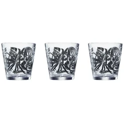 Verre conique bas motif feuillage 25,5 cl x3|Gifi Clearance