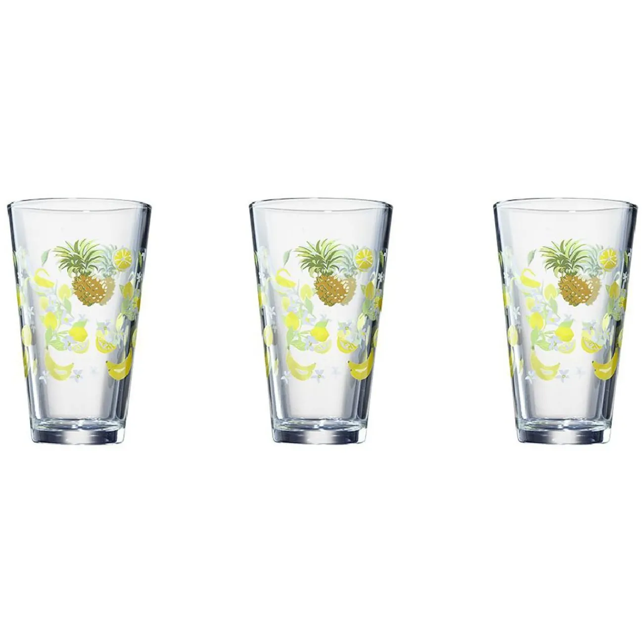 Verre conique haut motif exotique 32,5 cl x3|Gifi New