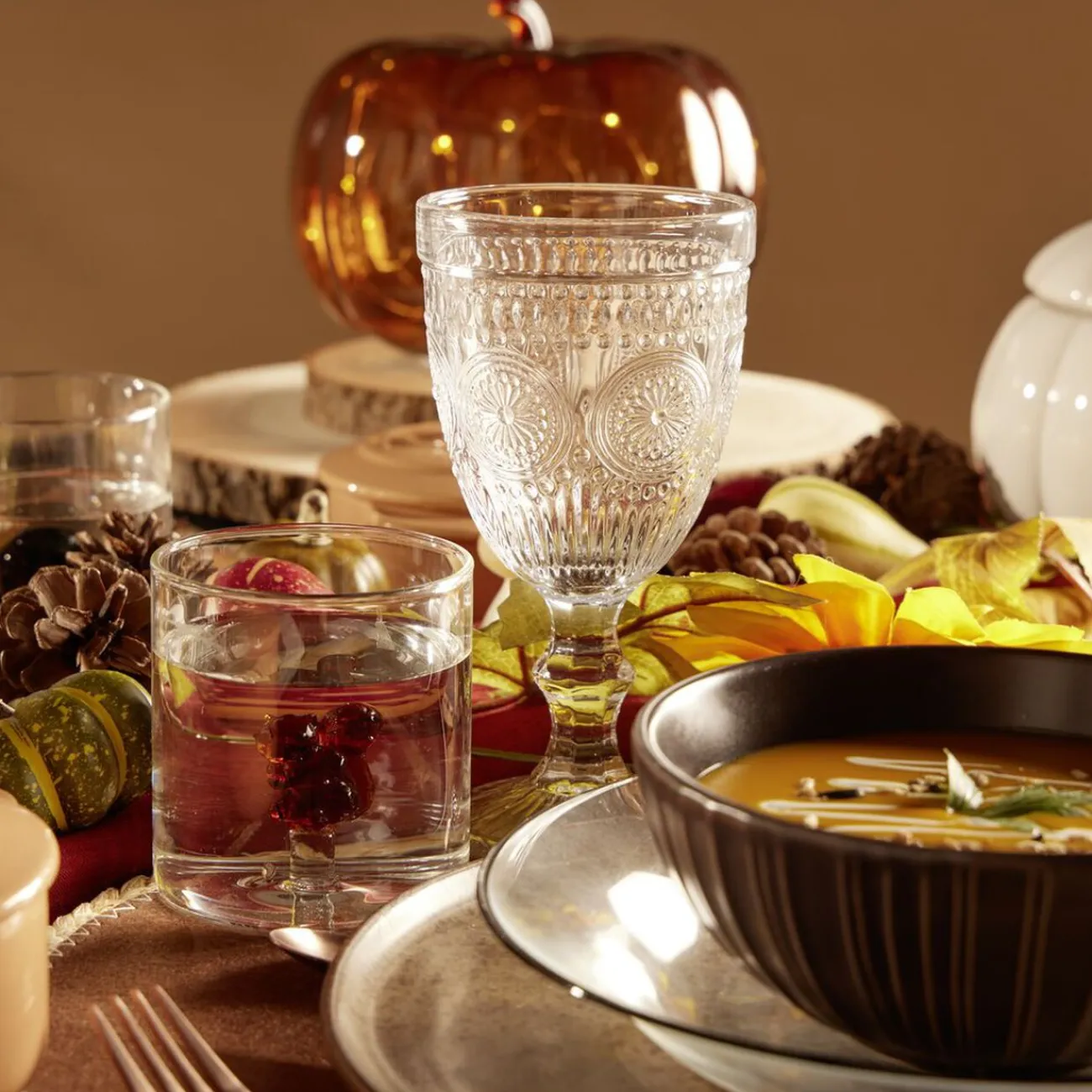 Verre décor écureuil 350ml Ø8xH8,5cm|Gifi Online