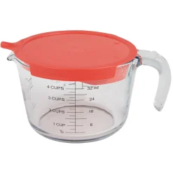 Hot Verre doseur avec couvercle 1 L Préparation Culinaire