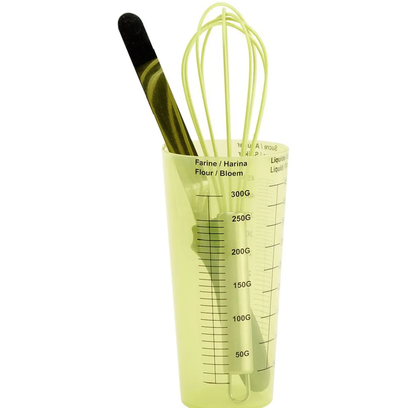Discount Verre doseur avec fouet et spatule Préparation Culinaire