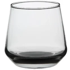 Verre gobelet transparent anthracite x4|Gifi New
