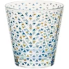 Verre gobelet transparent déco triangles multicolore x 3|Gifi Best