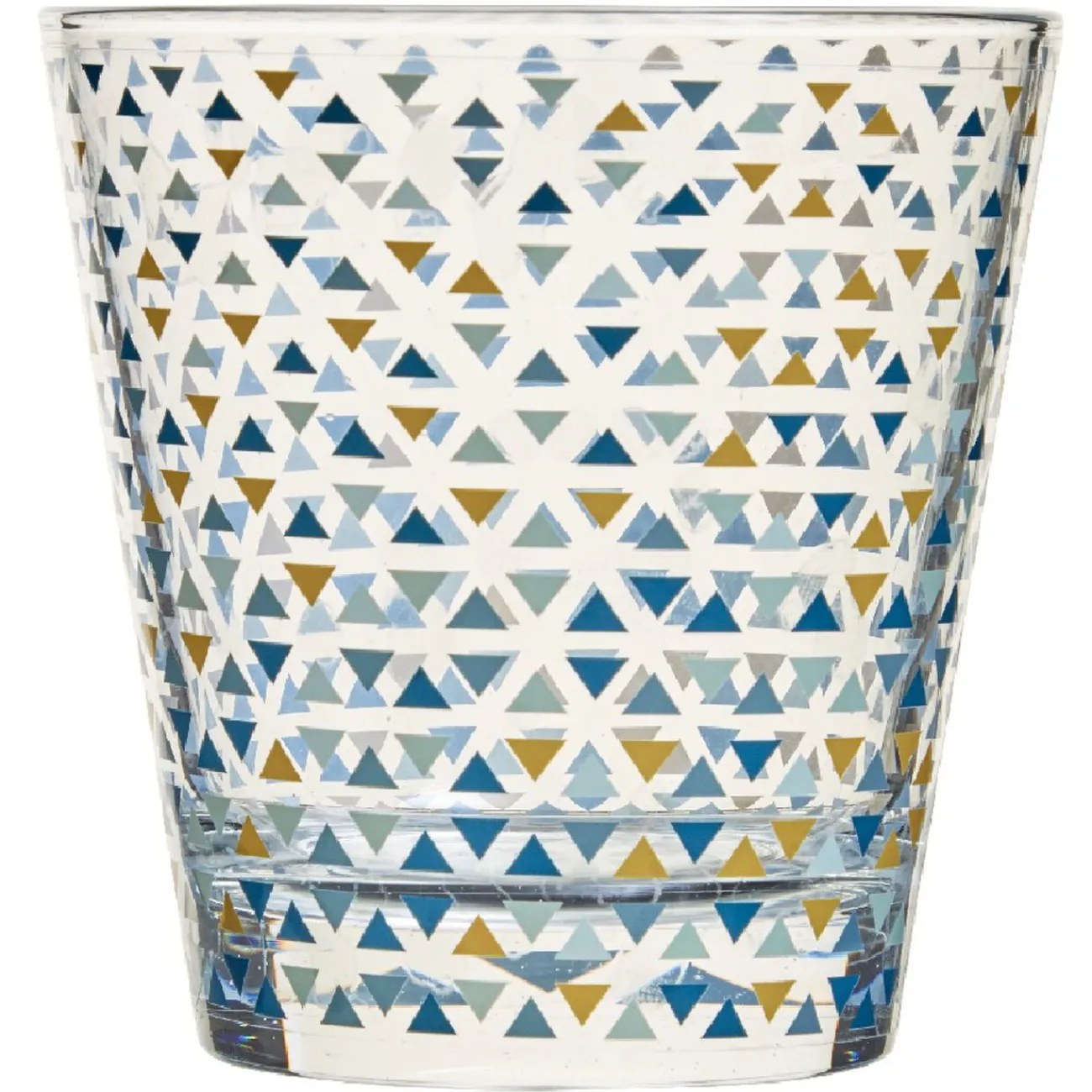 Verre gobelet transparent déco triangles multicolore x 3|Gifi Best