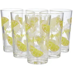 Verre haut citron Hello Summer x 6|Gifi Outlet