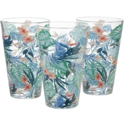 Outlet Verre haut Nadia Tropical x 3 Vaisselle Et Accessoires De Table