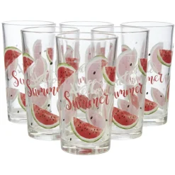 Verre haut pastèque Hello Summer x 6|Gifi Online