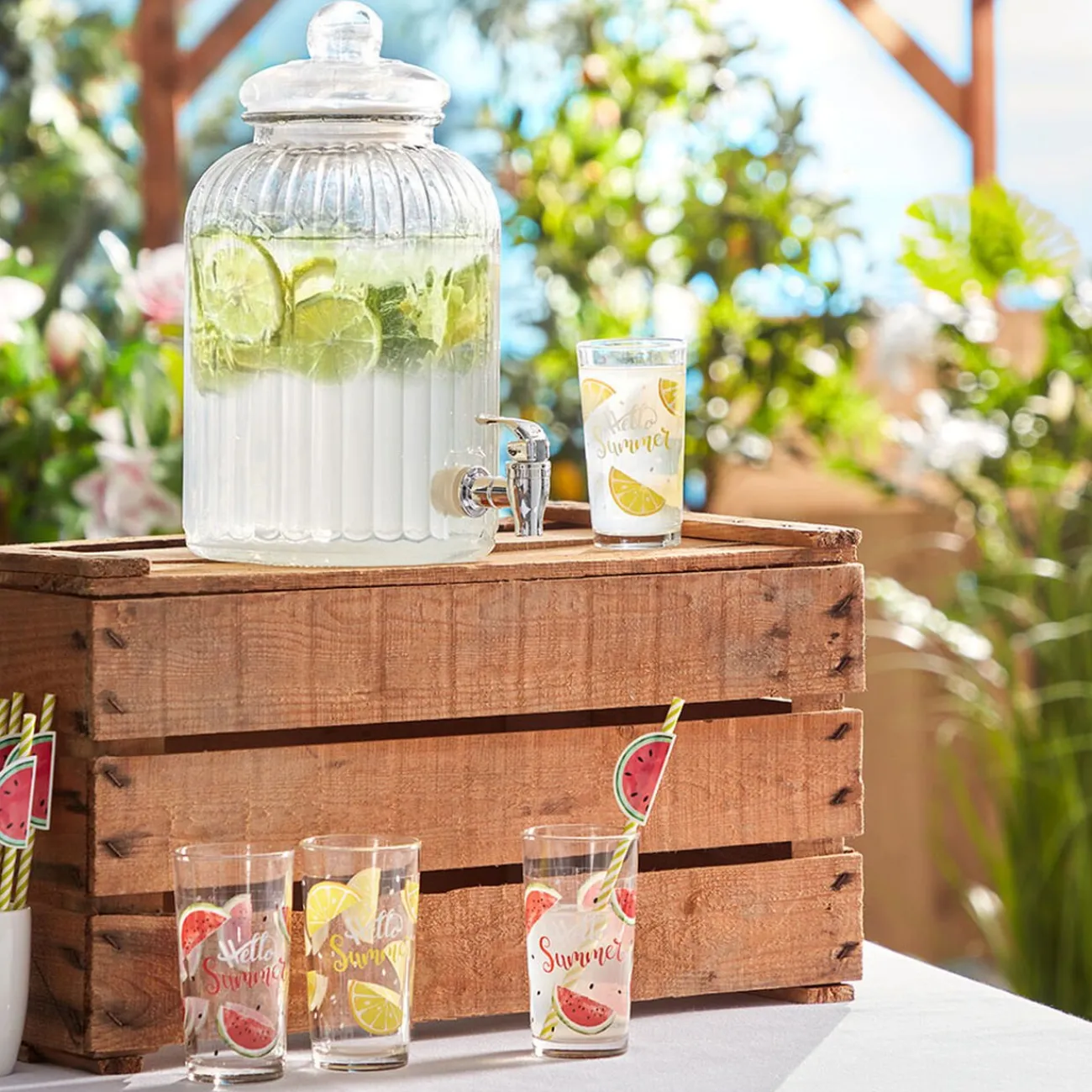 Verre haut pastèque Hello Summer x 6|Gifi Online