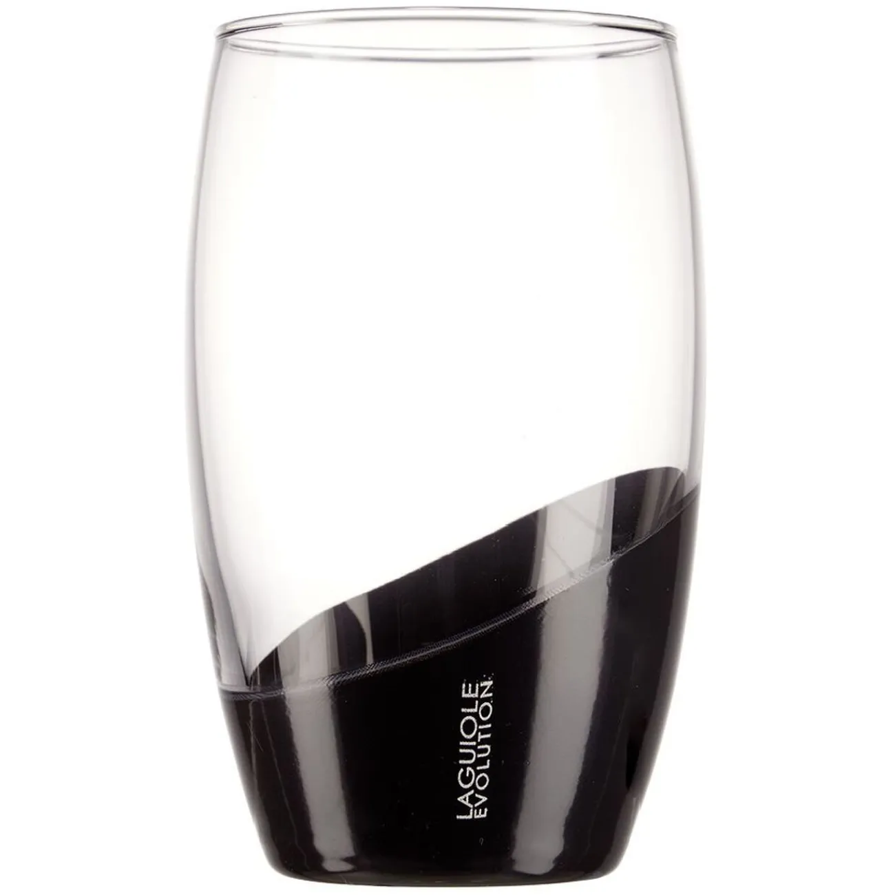 Verre Laguiole Evolution grand modèle transparent et noir 36,5 cl|Gifi Outlet