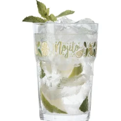Verre Mojito transparent inscription et motif citron x2|Gifi Discount