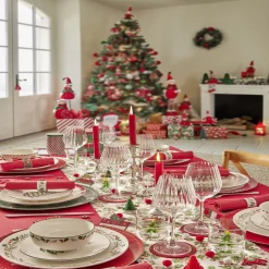 Verre Noël transparent avec centre sapin 3D Ø8xH8,5cm|Gifi New