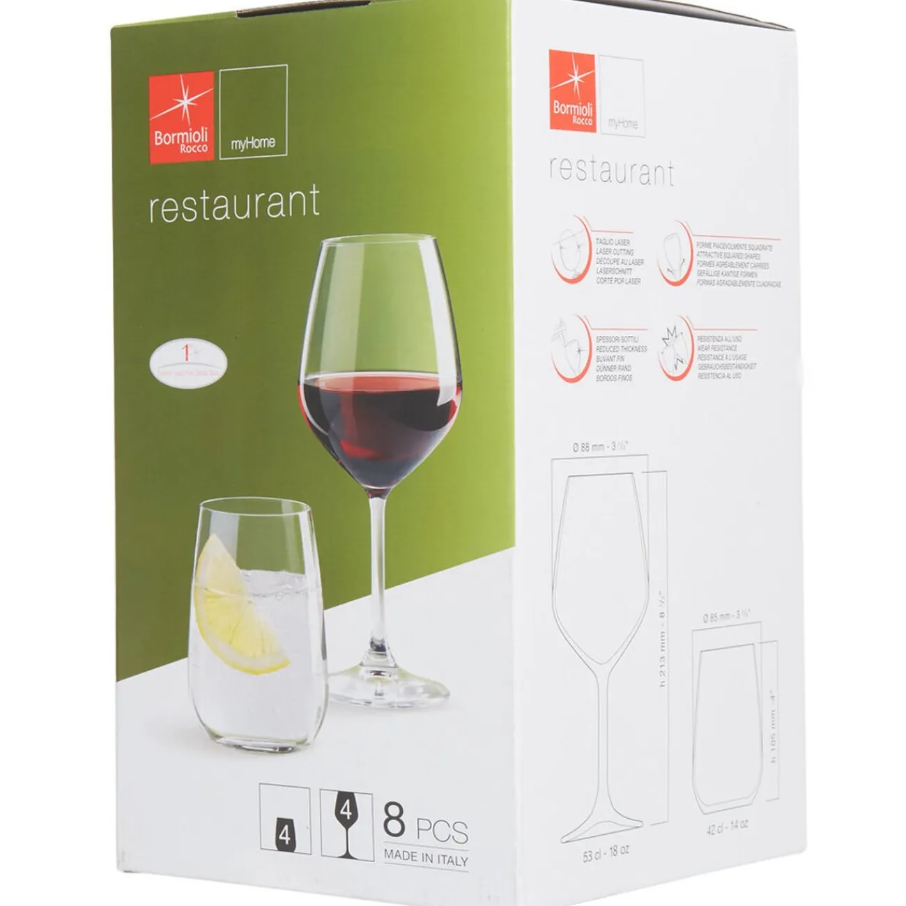 Verre Restaurant Bormioli Rocco x8|Gifi Sale