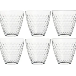 Verre transparent design point relief 25 cl x12|Gifi Hot