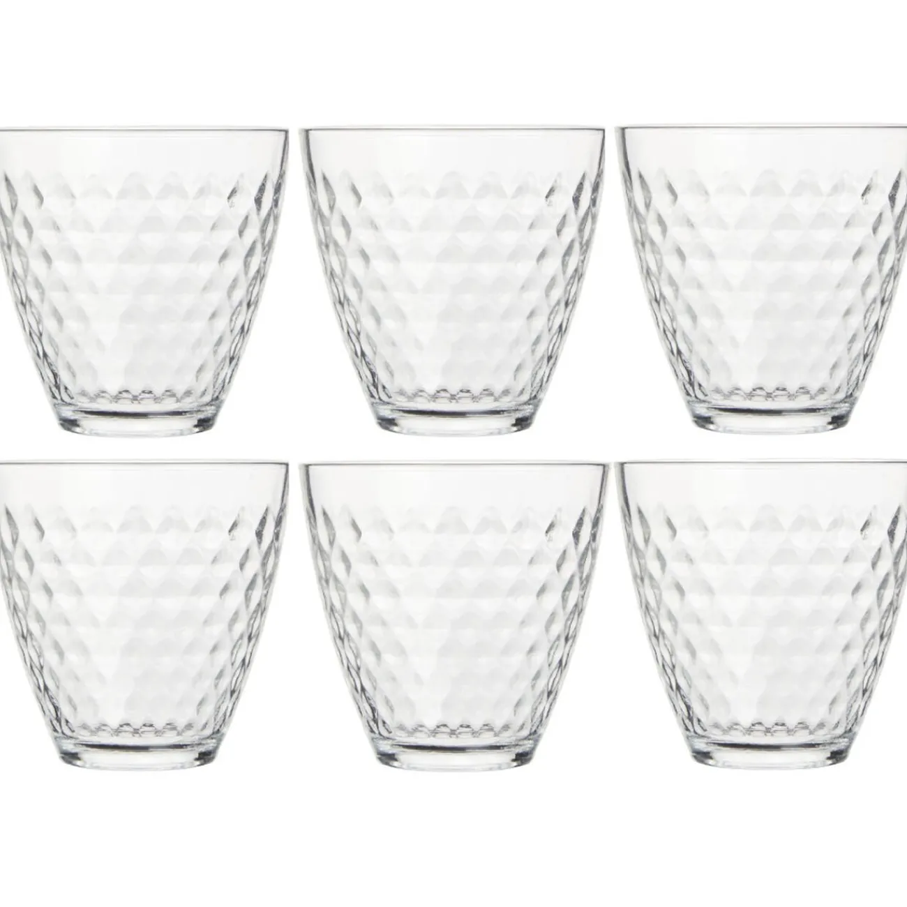 Verre transparent design point relief 25 cl x12|Gifi Hot