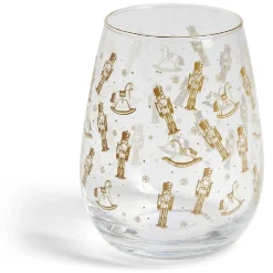 Verre transparent motif Noël doré 46cl - 2 modèles|Gifi Online