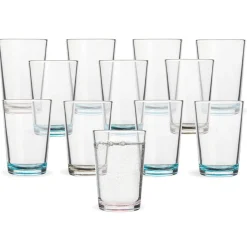 Verre x12 ver 20cl h9.9d6.8 mod fond coul|Gifi Online
