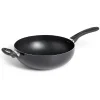 Wok tous feux sauf induction aluminium noir Ø28cm Cuisson