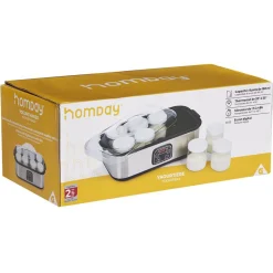 Sale Yaourtière 8 pots en aluminium gris Petit Électroménager